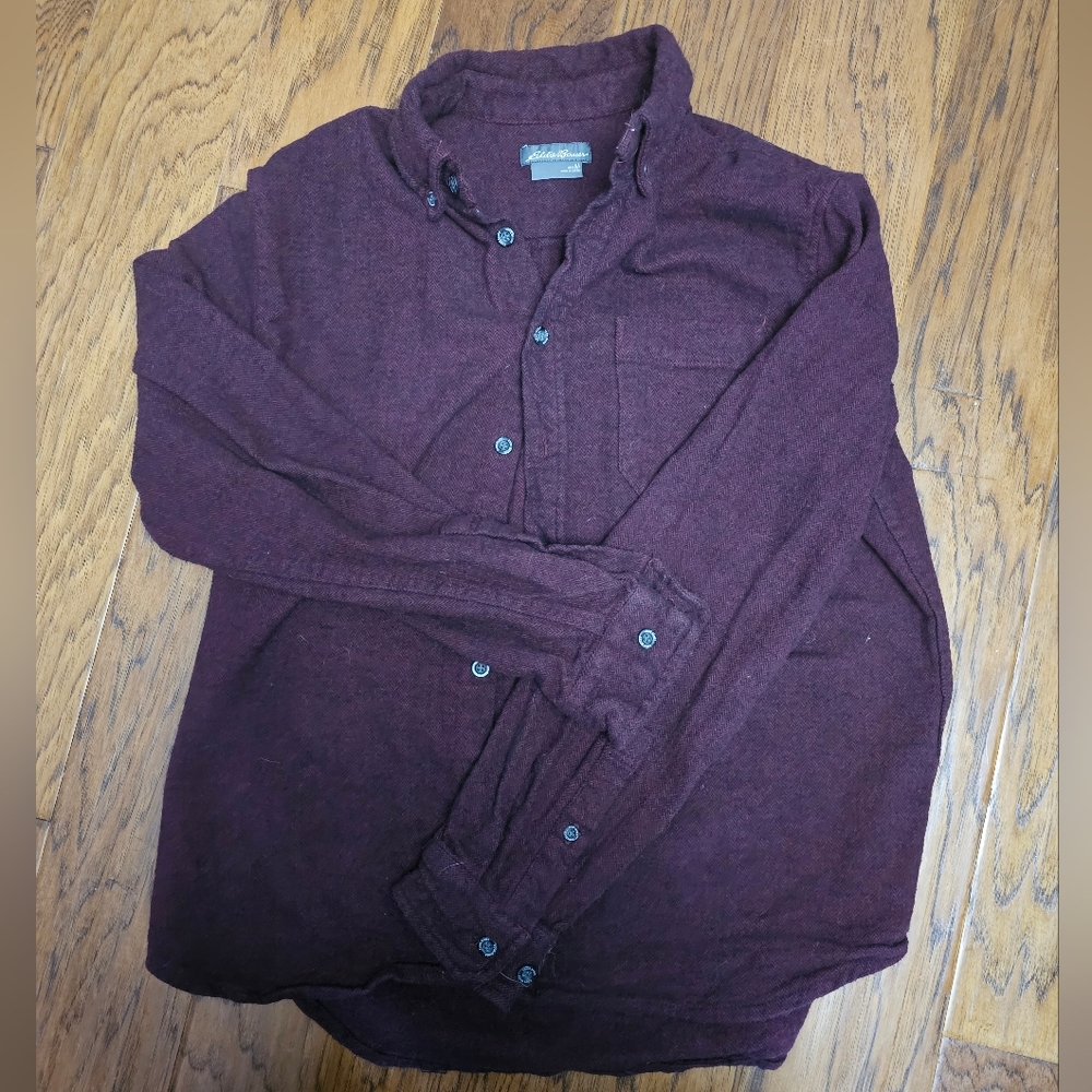 Eddie Bauer maroon button down